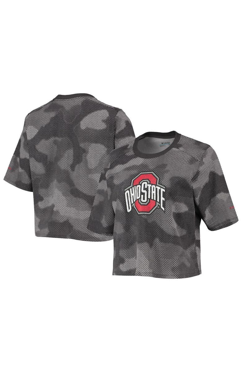 Columbia Women's Columbia Gray/Black Ohio State Buckeyes Park Camo Boxy T-Shirt, Main, color,