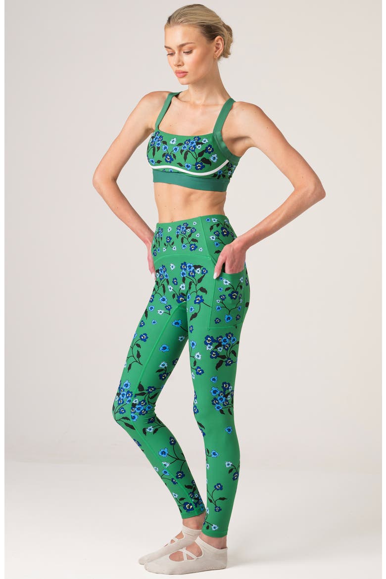 Emerald Echo High-Waisted Leggings, Alternate, color, Green