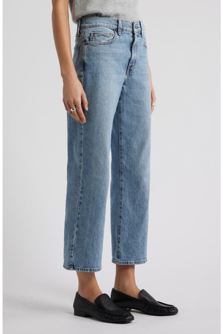 High Waist Crop Straight Leg Jeans, Alternate, color, AURORA WASH