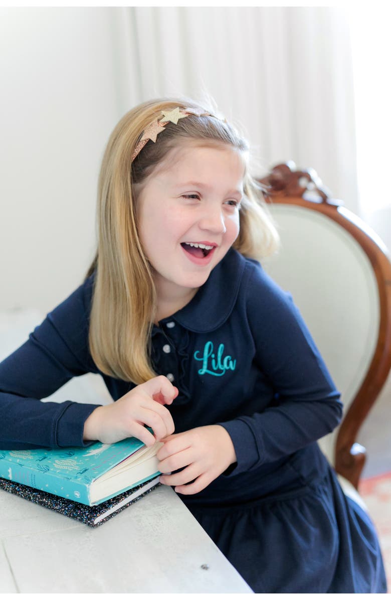 Lila and Hayes Hattie Girls' Dress, Alternate, color, Navy