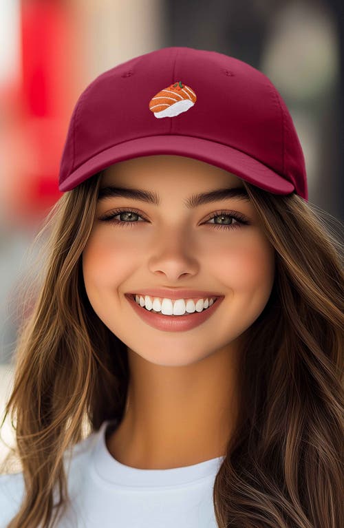 DALIX DALIX SALMON SUSHI EMBROIDERED DAD CAP 