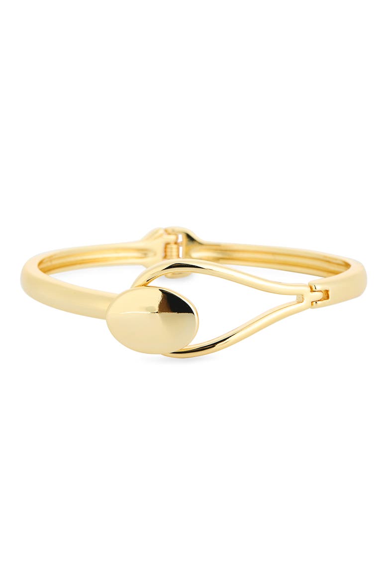 Demi Fine Oval Hinge Cuff Bracelet, Main, color, GOLD
