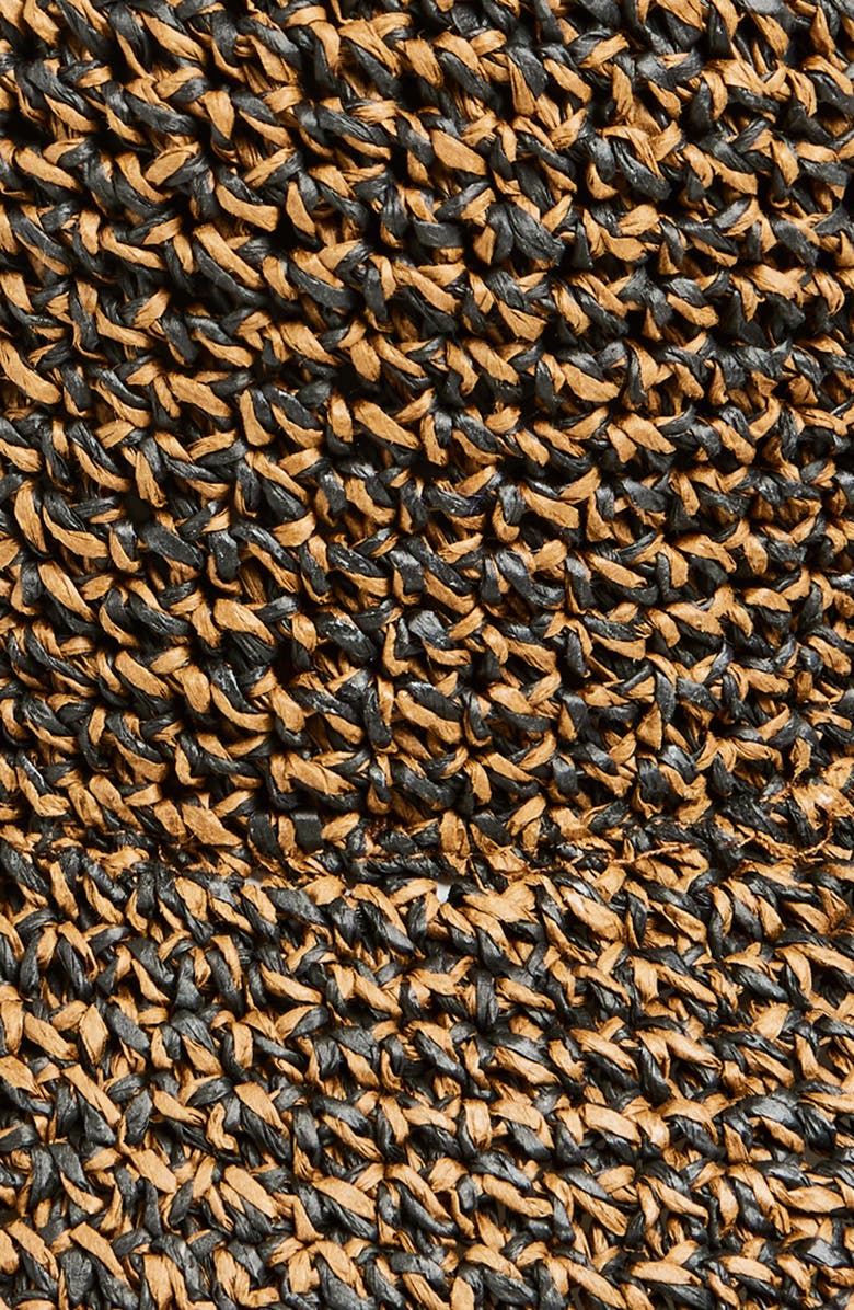 Nordstrom Lantern Packable Straw Bucket Hat, Alternate, color, Chocolate