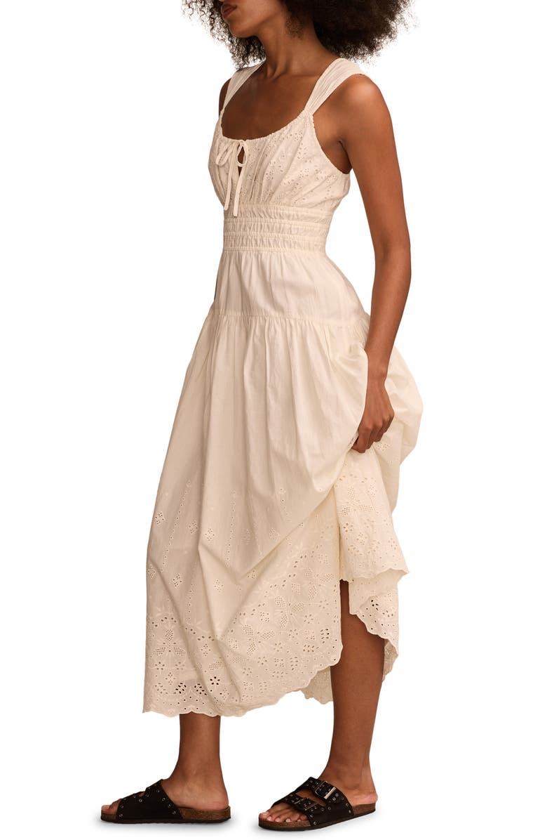 Lucky Brand Eyelet Embroidery A-Line Dress, Alternate, color, 