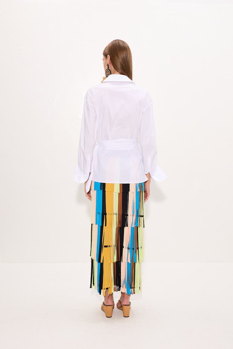 Anya Poplin Wrap Top, Alternate, color, Macadamia
