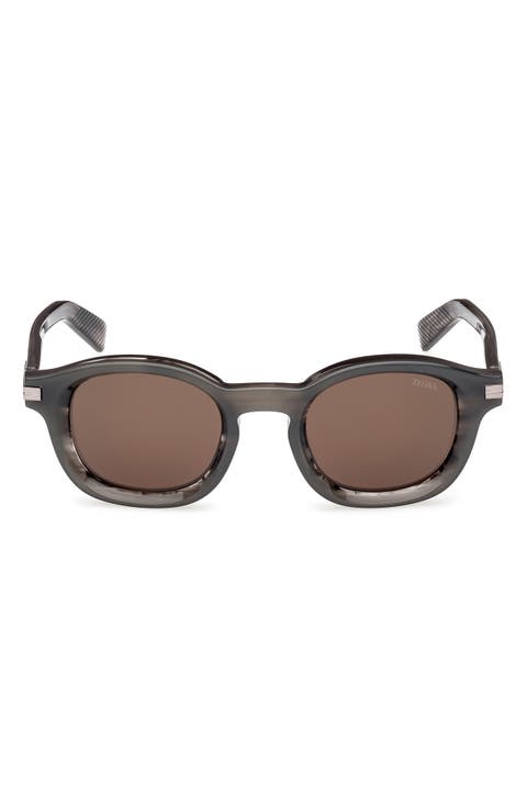 47mm Round Sunglasses