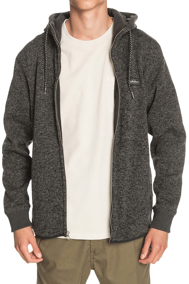 Keller Zip Hoodie, Main, color, DARK GREY HEATHER