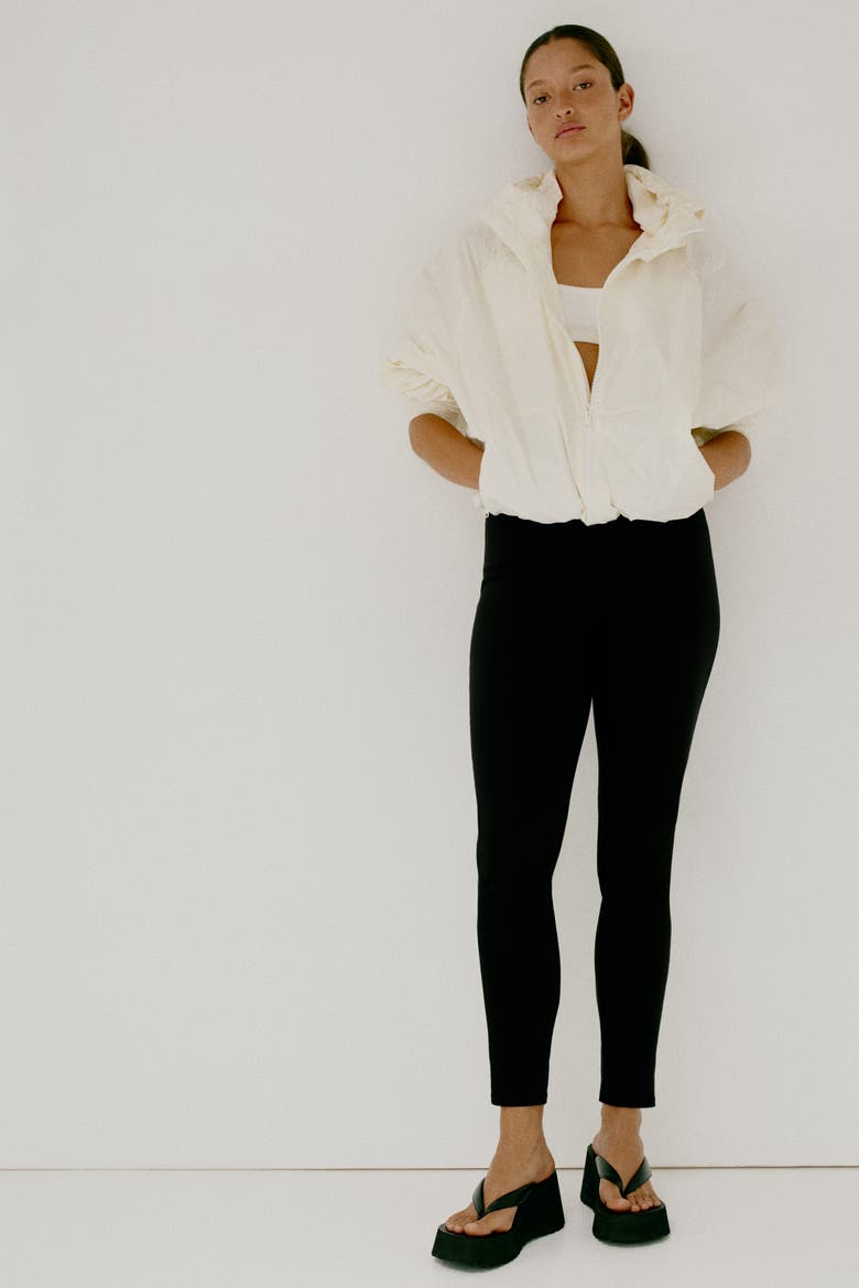 Fitted Ankle-length Pants, Alternate, color, Black