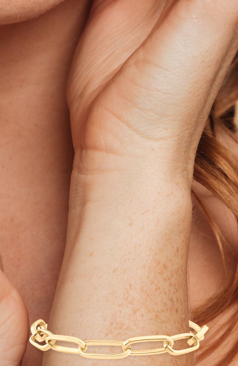 JARDIN Paper Clip Chain Bracelet, Alternate, color, Gold