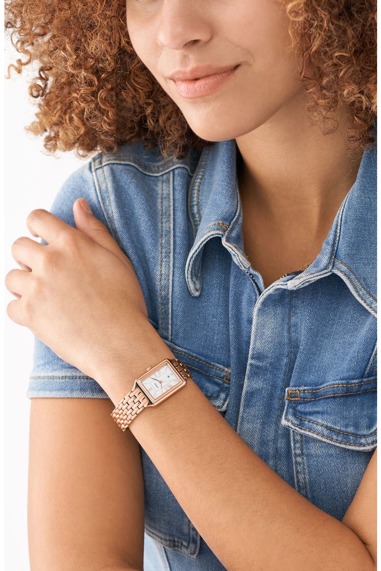 Raquel Bracelet Watch, 23mm, Alternate, color, ROSE GOLD