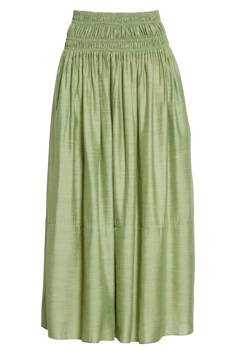 Smock Waist Skirt, Alternate, color, PISTACHIO
