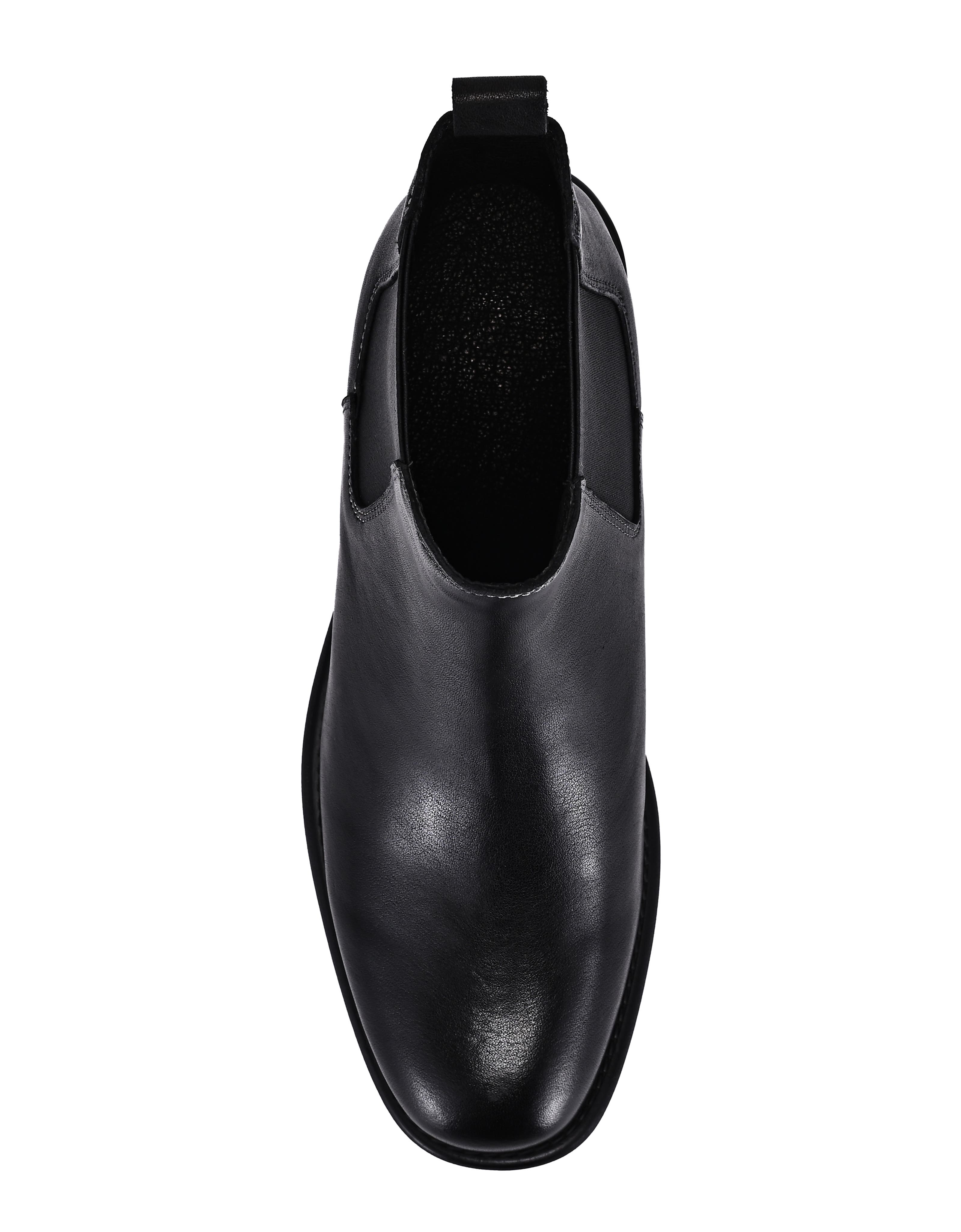 OLD TREND Classic Genuine Leather Versatile Everyday Chelsea Boot, Alternate, color, Black