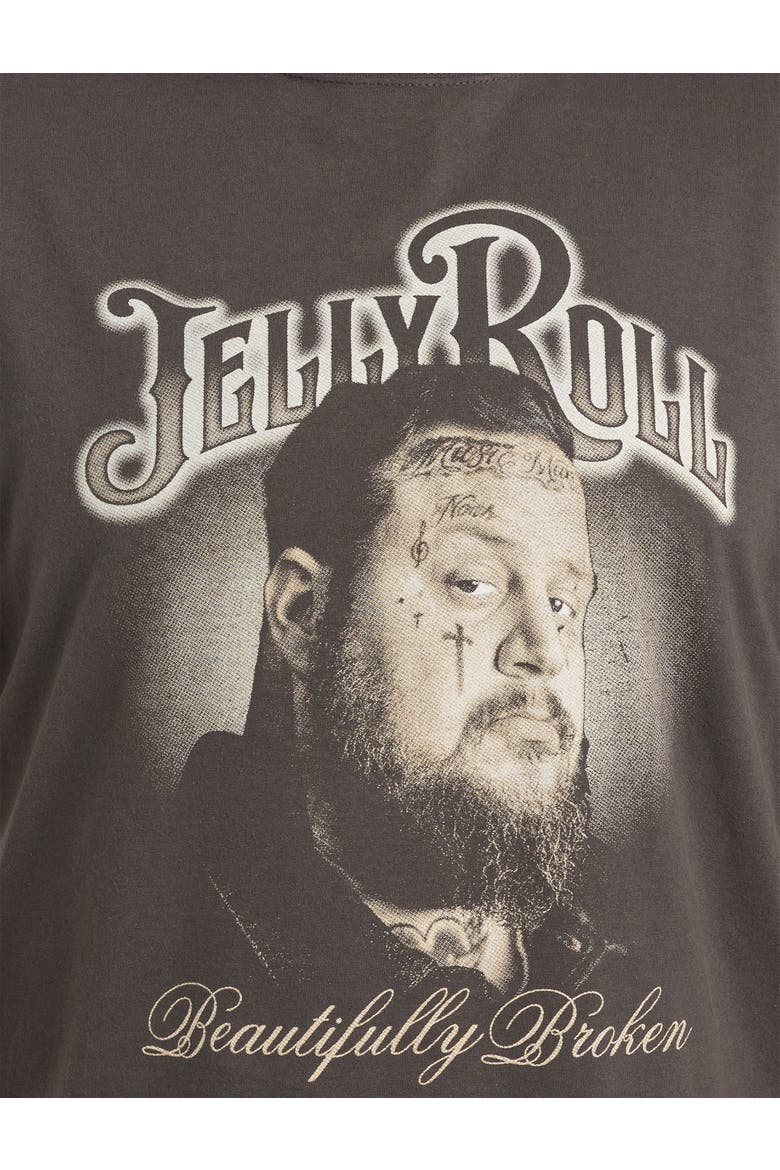 Big & Tall Jelly Roll Beautifully Broken Graphic Tee, Alternate, color, GRAPHITE