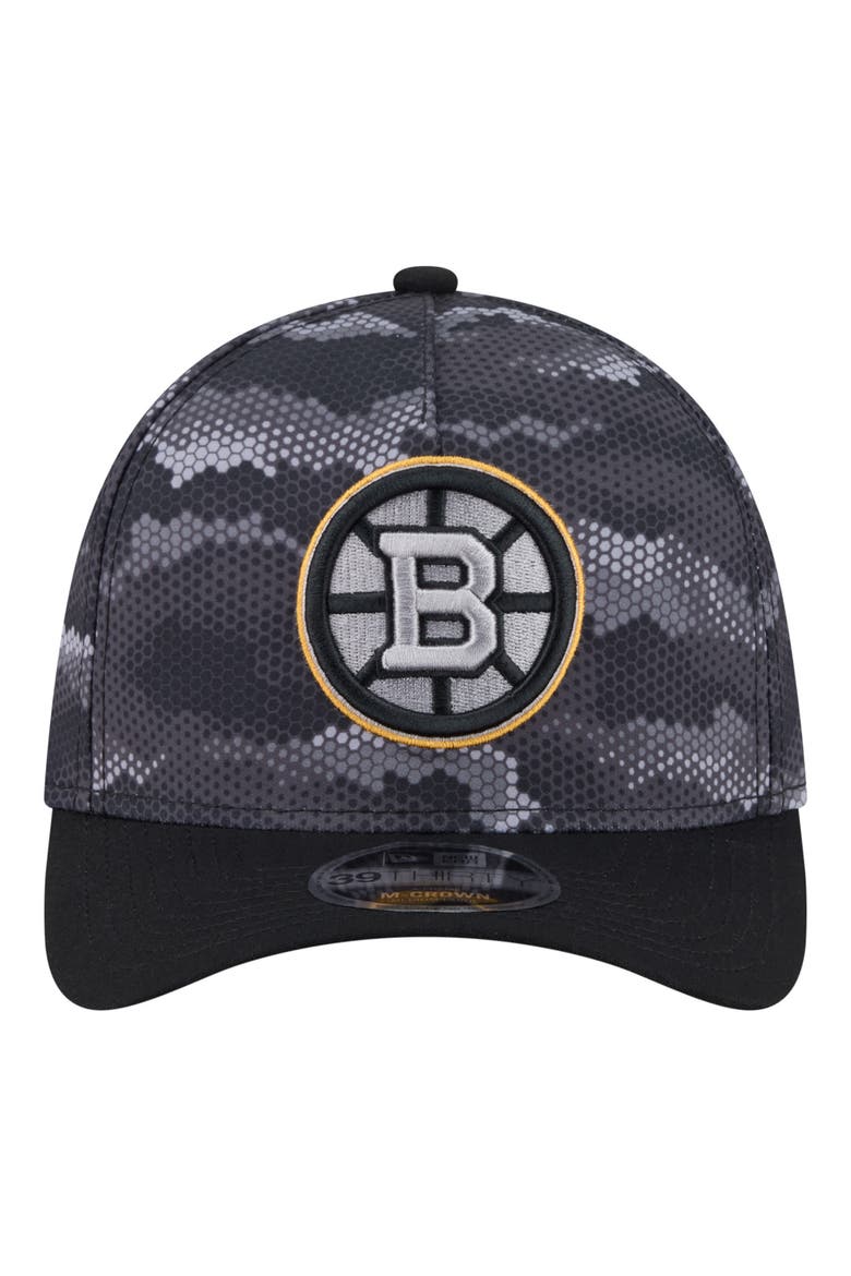 Men's New Era Black Boston Bruins Zero Dark 39THIRTY Flex Hat, Alternate, color, Black