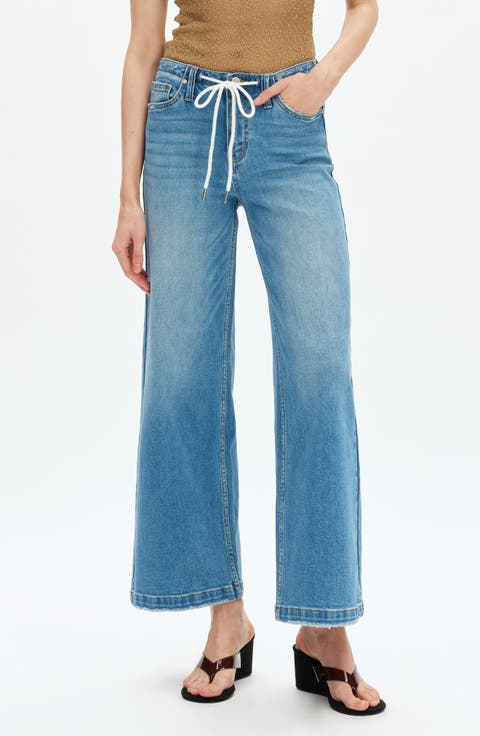 Zephyrine Drawstring Wide Leg Jeans