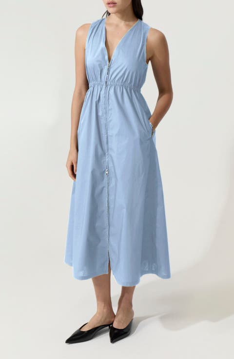 Rubbens Front Zip Sleeveless Maxi Dress