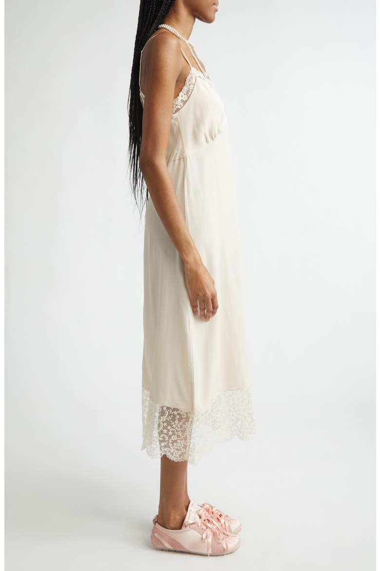 Lace Trim Slipdress, Alternate, color, SAND