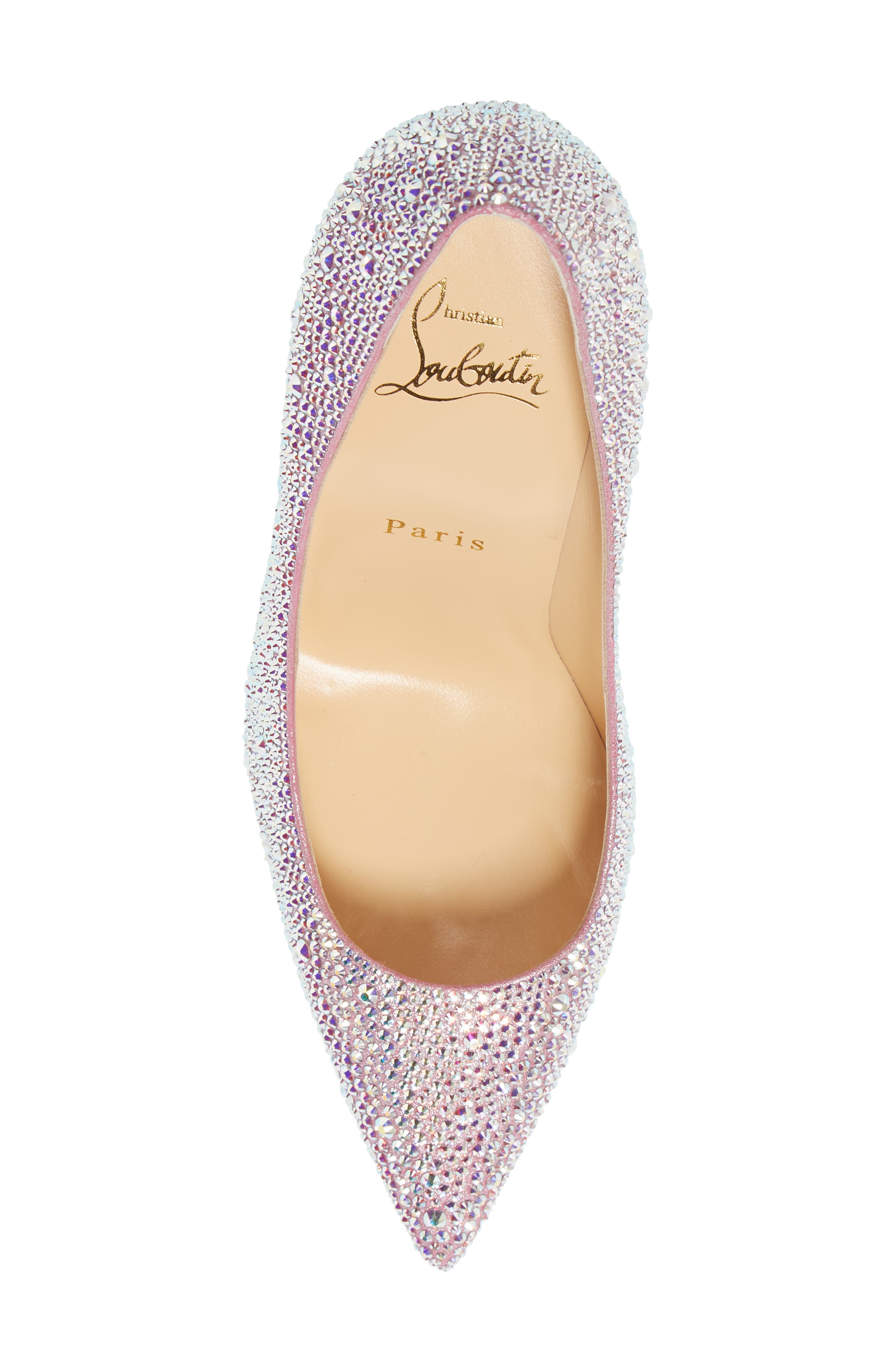 Christian Louboutin Chrisitian Louboutin Kate Crystal Embellished Pointed Toe Pump, Alternate, color, 