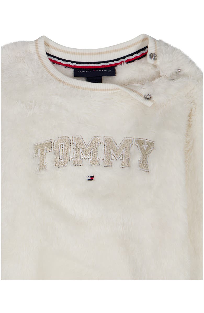 Tommy Hilfiger High Pile Fleece Pullover & Joggers, Alternate, color, Ivory