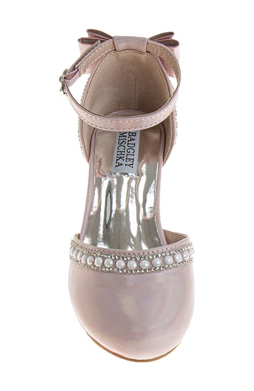 Badgley Mischka Collection Kids' Ankle Strap Pump In Pink