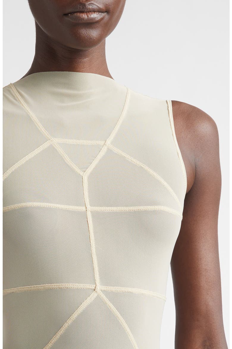 Temple Sleeveless Tulle Top, Alternate, color, SAND