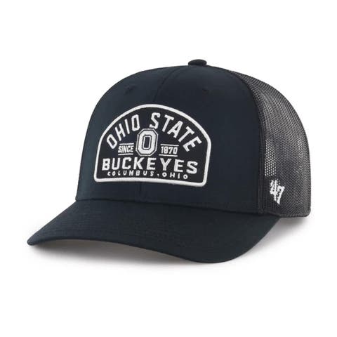 Men's '47  Black Ohio State Buckeyes Leland Trucker Adjustable Hat