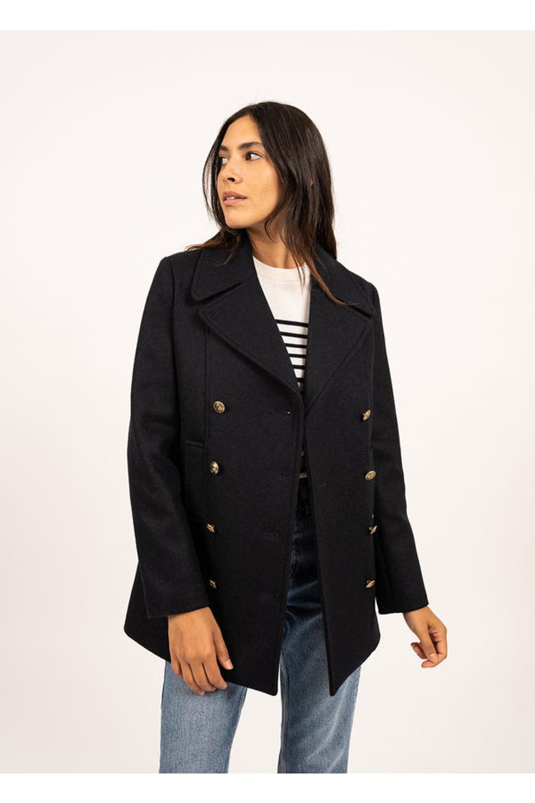 VOILURE II - Authentic French Peacoat, Alternate, color, Navy