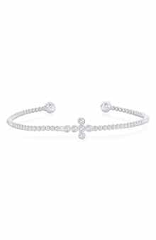 SIMONA Cubic Zirconia Sideways Cross Bracelet
