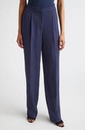 ST. JOHN Lydia Pleated Lightweight Stretch Cady Pants
