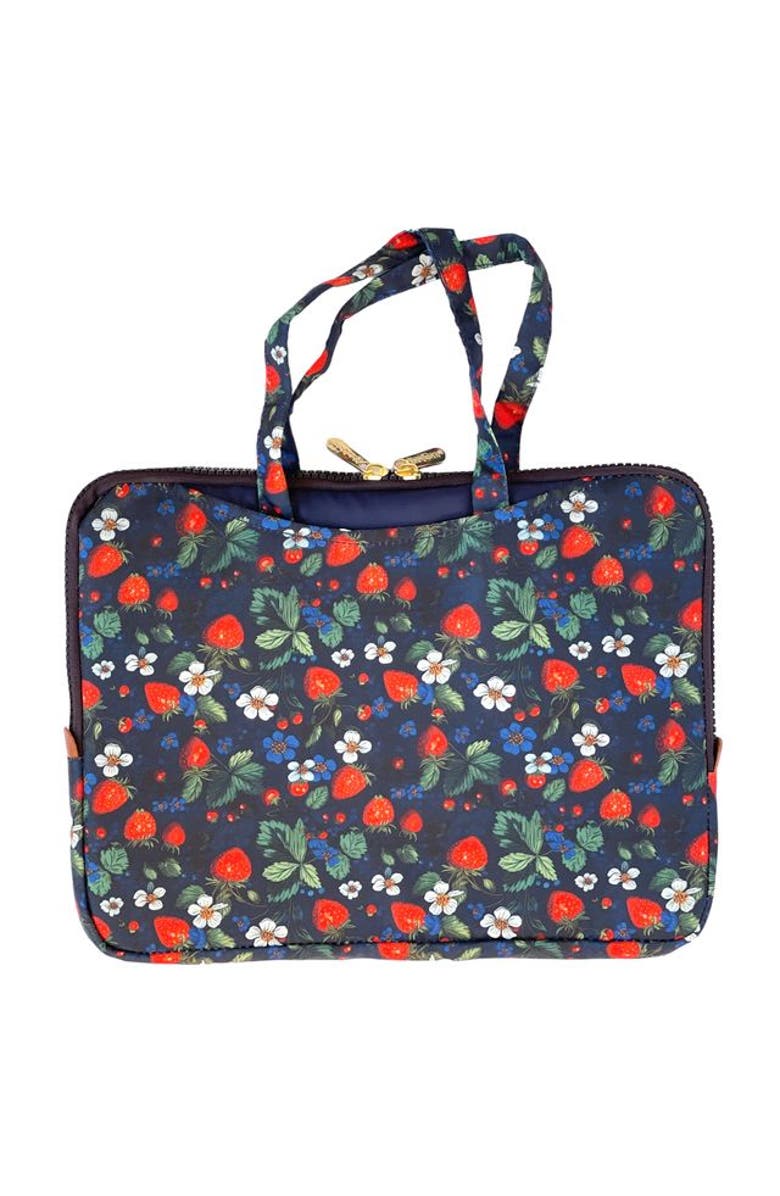 Yumbox Poche Insulated Lunch Bag Sleeve Slim, Lightweight, and Portable with Handles & Pockets for Bento Boxes and Snacks, Main, color, Strawberry Fields