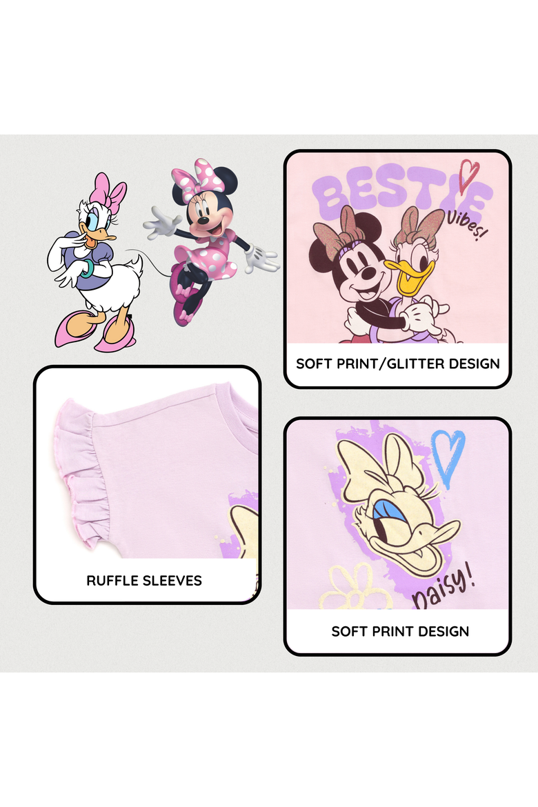 Minnie Mouse 2-Pack Short Sleeve T-Shirts, Alternate, color, Minnie Daisy Purple