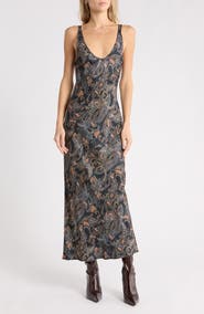 L'AGENCE Akiya Paisley Maxi Tank Dress