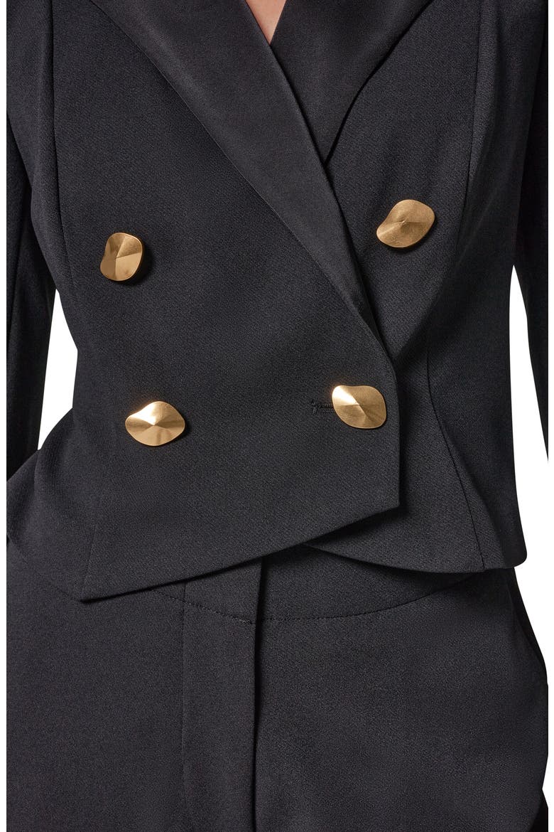 Long Sleeve Double Breasted Jumpsuit, Alternate, color, BLACK/ BLACK