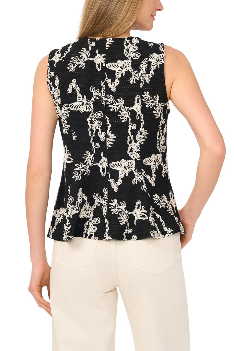 Butterfly Sleeveless Top, Alternate, color, RICH BLACK