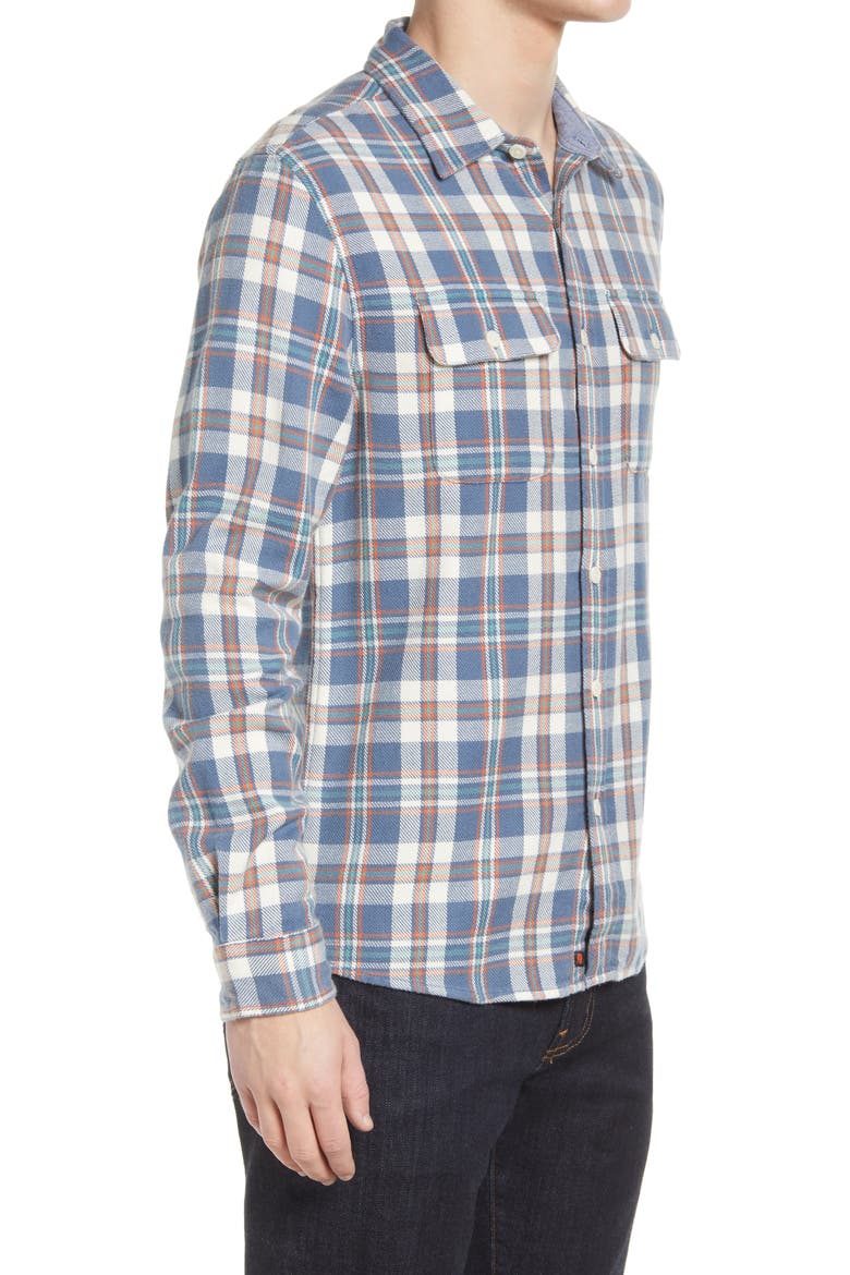 Mountain Regular Fit Flannel Button-Up Shirt, Alternate, color, MINERAL BLUE