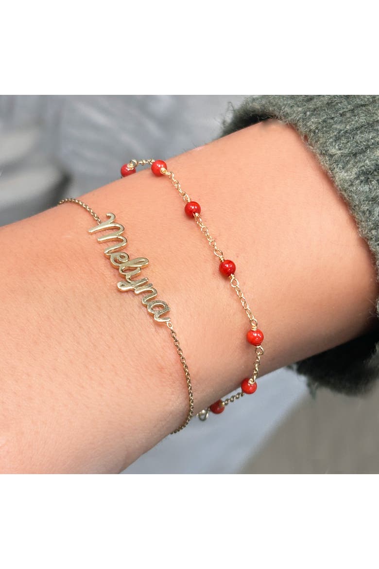 Coral Bead Chain Bracelet, Alternate, color, Coral