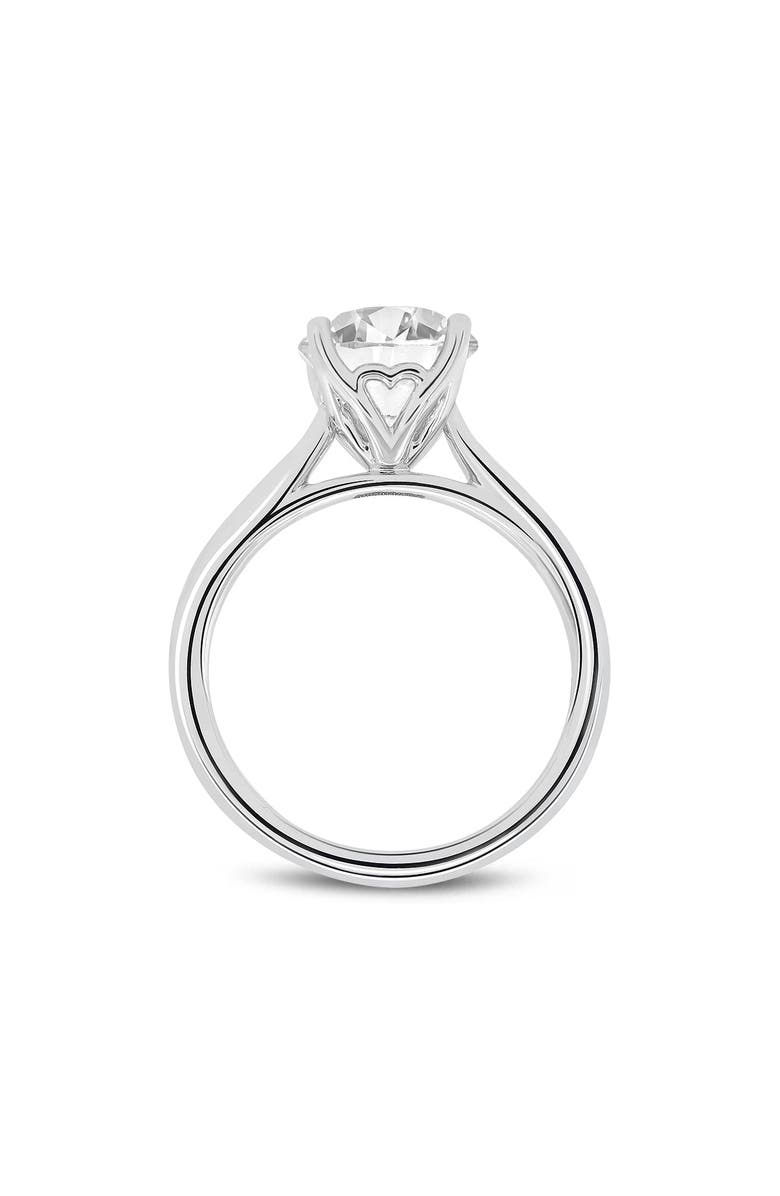 LuvMyJewelry Zoey 14K White Gold Round Cut Lab Grown Diamond Cathedral Engagement Ring - 2.5 Cts, Alternate, color, 14K White Gold