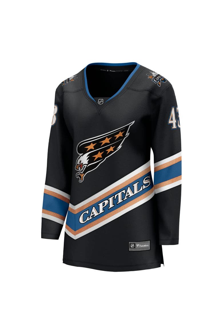 Women's Fanatics Tom Wilson Black Washington Capitals Alternate 50th Anniversary Premier Breakaway Player Jersey, Alternate, color, Black