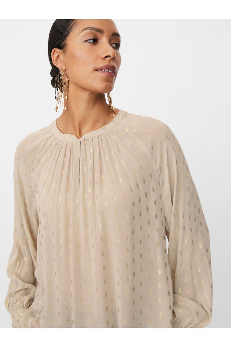 MaDornessa Long Sleeve Round Neck Blouse, Alternate, color, Oxford Tan
