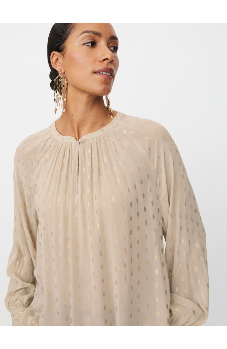 Masai Copenhagen MaDornessa Long Sleeve Round Neck Blouse, Alternate, color, Oxford Tan