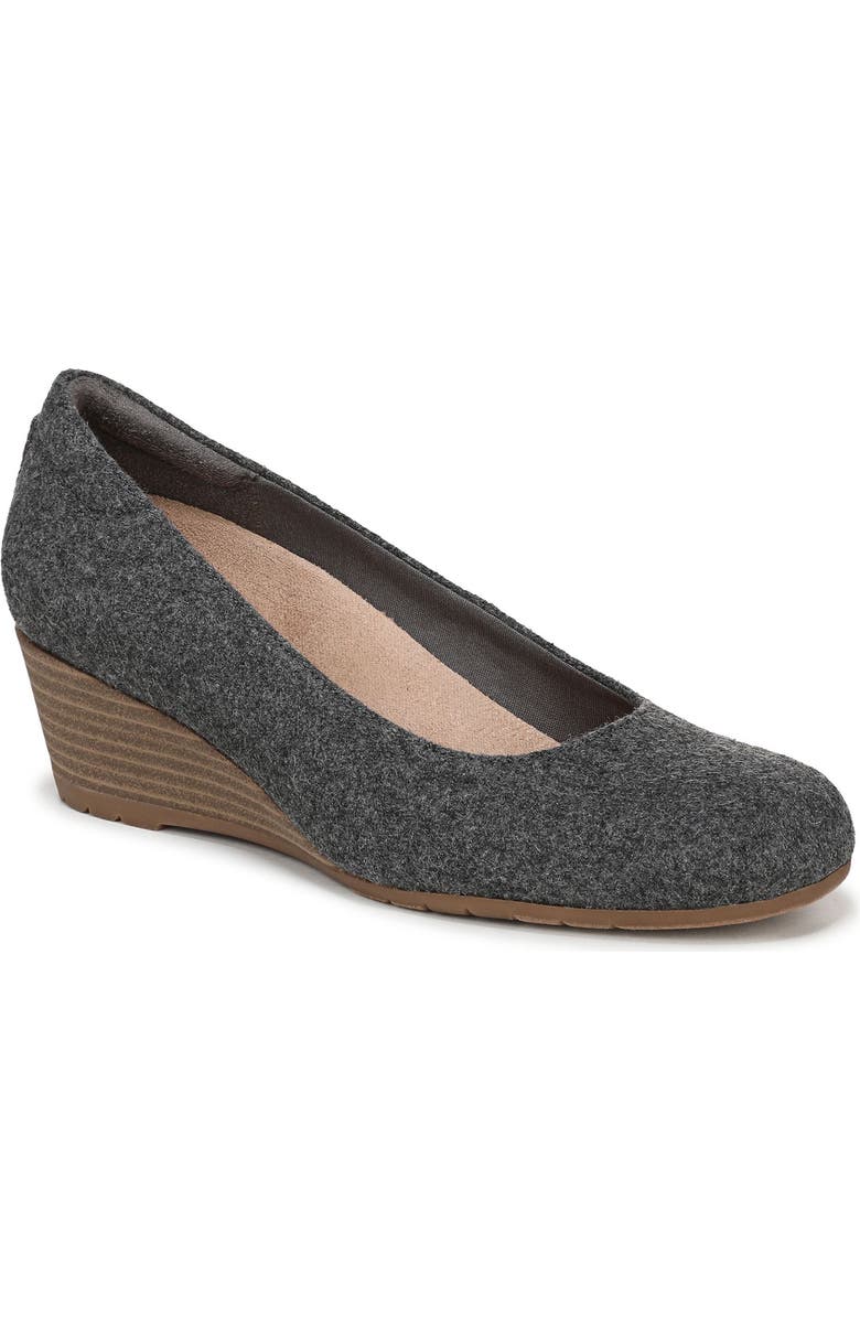 Dr. Scholl's Be Flex Wedge Pump, Main, color, Charcoal
