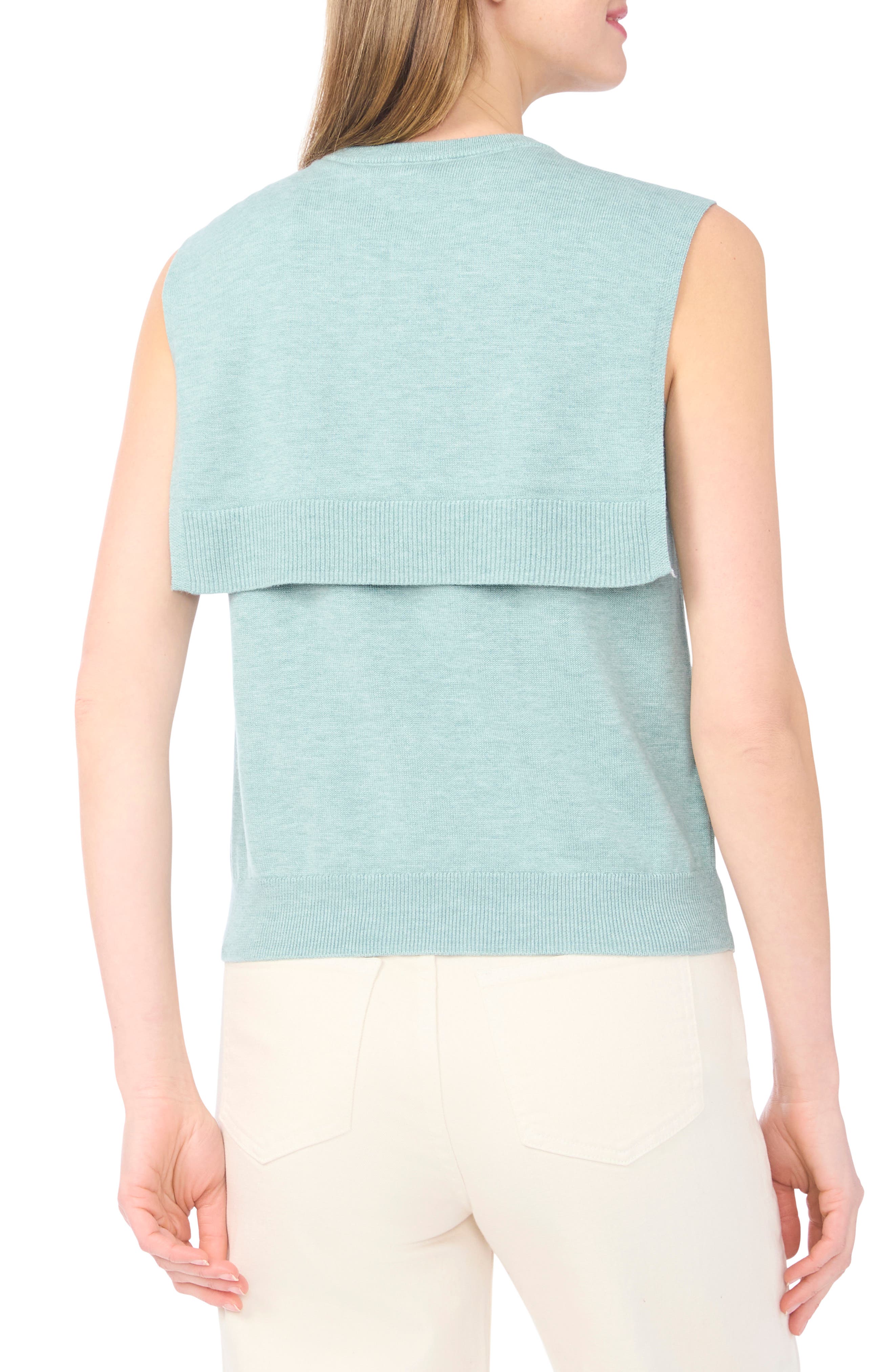 Tie Shoulder Sleeveless Sweater - image 4
