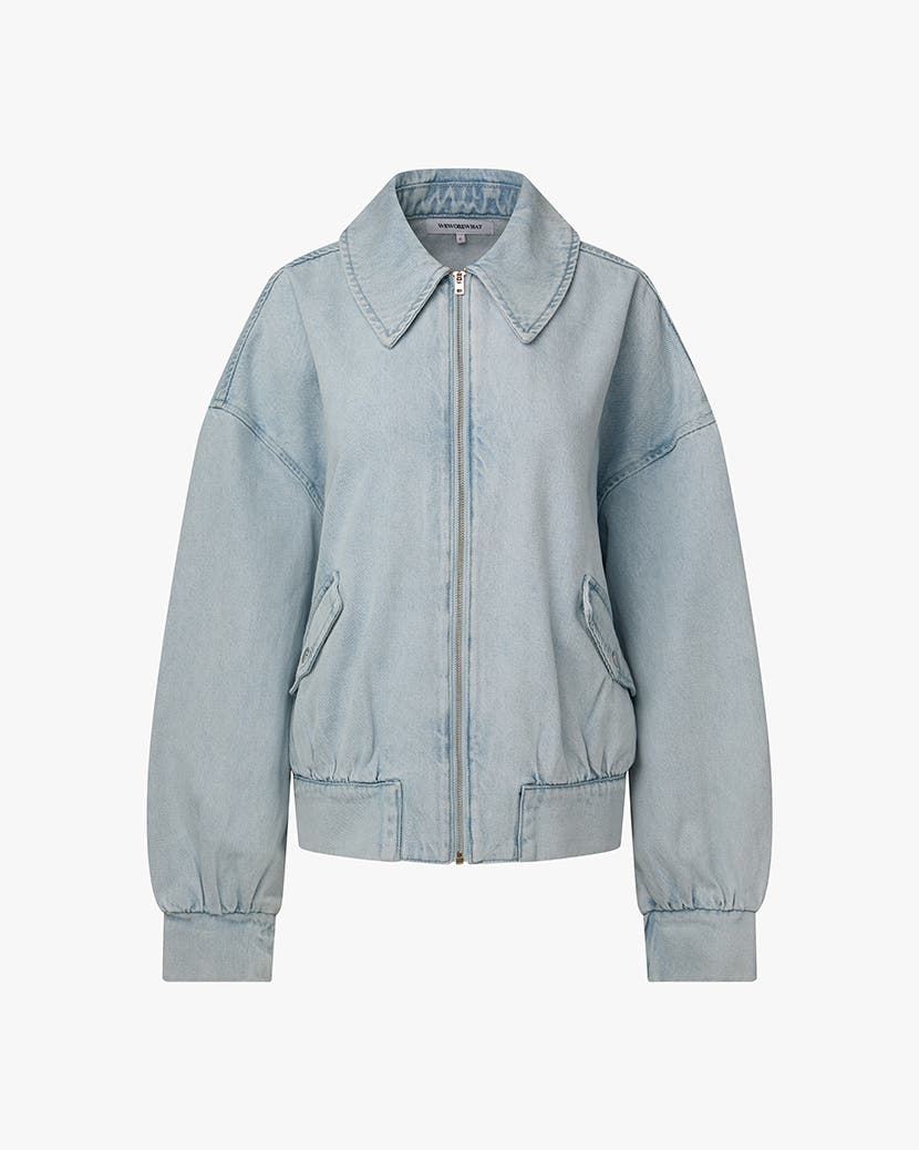 Denim Bomber Jacket (Women) | Nordstrom