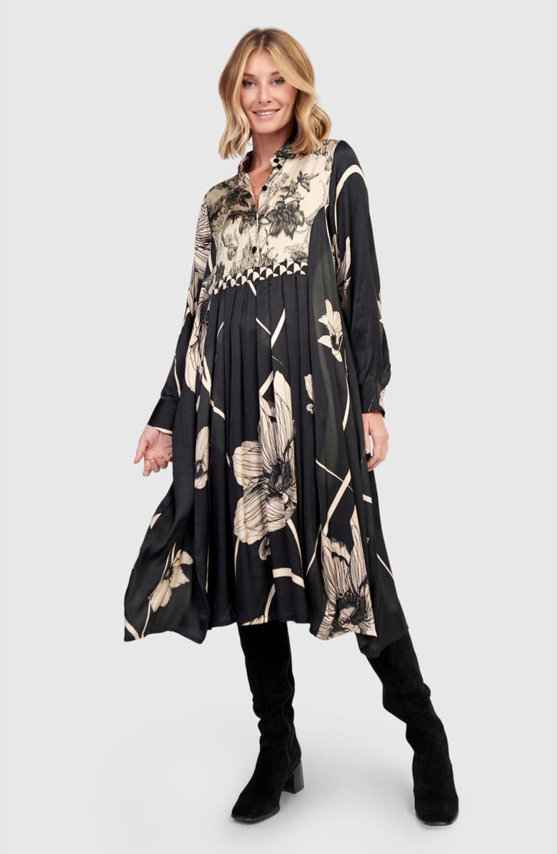 Alembika Filigree Babydoll Shirtdress, Main, color, Mix