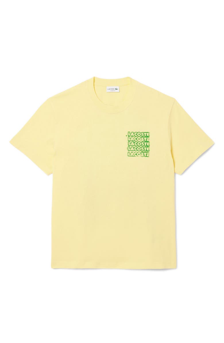 Lacoste Stencil Classic Fit Graphic T-Shirt, Alternate, color, Gzi Yellow/ Calathea