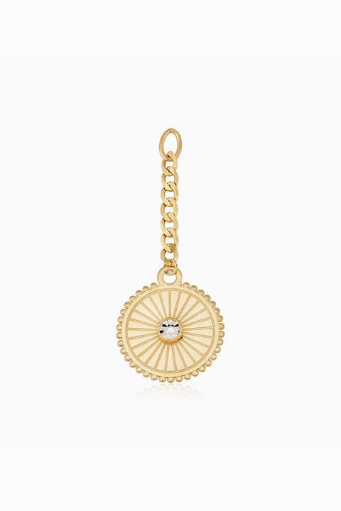 14K Gold Stellar Pendant Charm