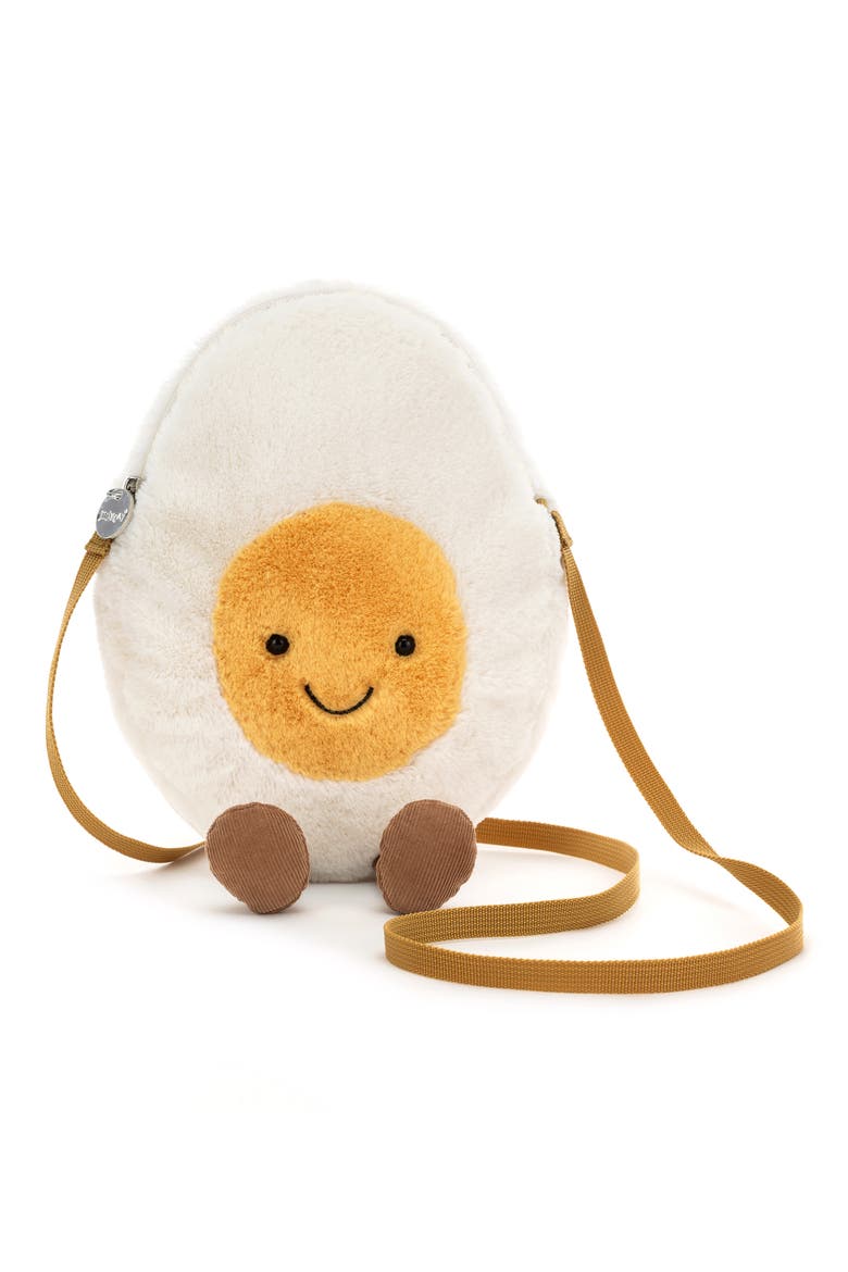 Amuseables Happy Boiled Egg Bag, Main, color, WHITE