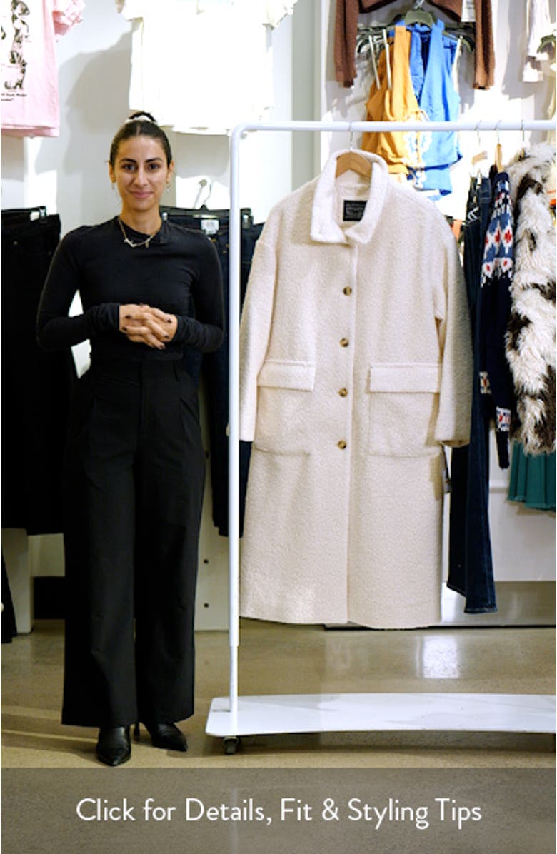 Bouclé Longline Cocoon Car Coat, sales video thumbnail