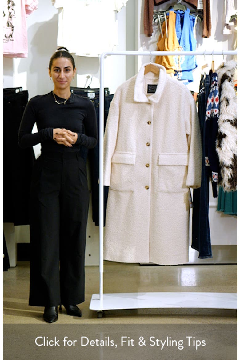 Bouclé Longline Cocoon Car Coat video