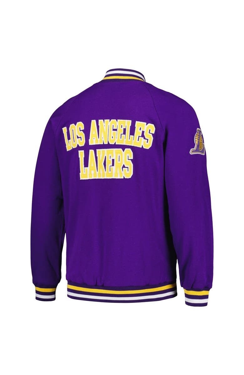 TOMMY JEANS Men's Tommy Jeans Purple Los Angeles Lakers Dane Raglan Full-Snap Varsity Jacket, Alternate, color, 